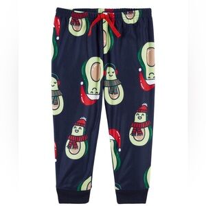 Toddler Avocado Fleece pajama pants.